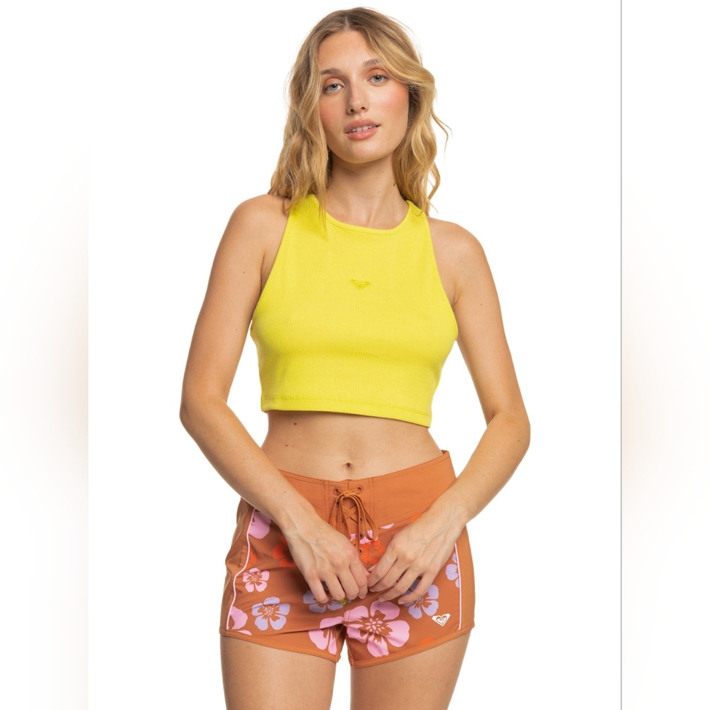 NWT Roxy Surf Kind Kate Vest Top Yellow Plum Color Size XS